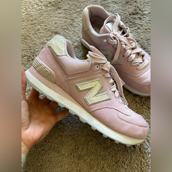 New balance 574 women’s pink suede - Picture 2 of 11